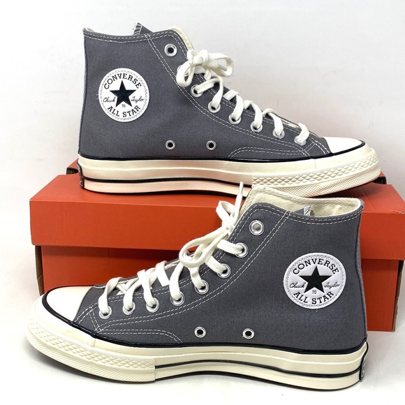 Converse Chuck Taylor 70 High Top Canvas Gray Women's Size Sneakers 164946C - Picture 2 of 9